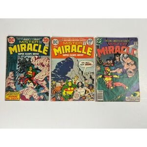 Vintage Mister Miracle Comic Book Lot DC Issues 14, 18, 19 Super Escape Artist‎
